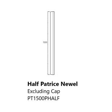 Half Patrice Newel 90 x 41 mm Pine PEFC Excluding Cap PT1500PHALF