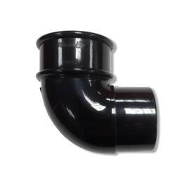 68 mm Round Downpipe 90 Degree  Bend - Black FRR524BL