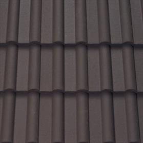 Sandtoft Double Roman Concrete Roof Tiles - Smooth Brown