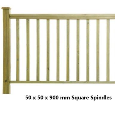 50 x 50 x 900 mm R4A Square Decking Spindles