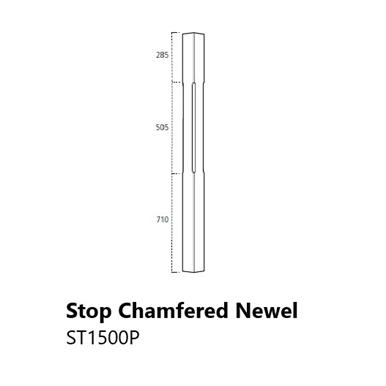 Stop Chamfered Newel 91 x 1500 mm Pine PEFC ST1500P