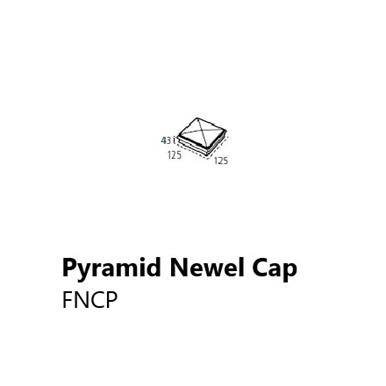 Newel Cap Pyramid 125 x 125 x 47 mm Pine PEFC FNCP