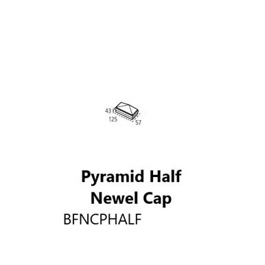 Newel Cap Half Pyramid 43 x 58 x 125 mm Pine PEFC BFNCPHALF