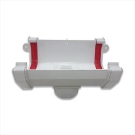 112 mm Square Gutter Running Outlet - White FRS605WH