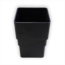 Square Downpipe Socket Connector - Black FRS525BL