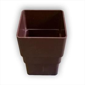 Square Downpipe Socket Connector - Brown FRS525BR